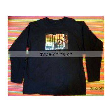 light up el t-shirt (factory price, good quality, timely delivery)