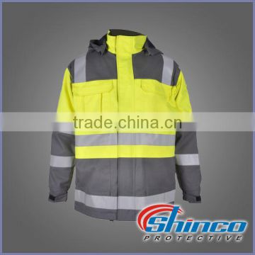 HI-VIS fr safety winter traffic jacket