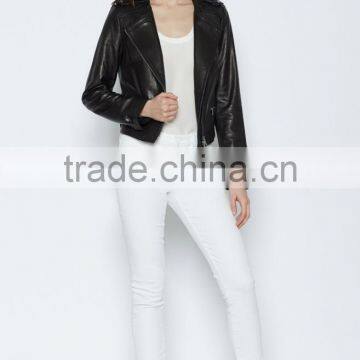 Latest Fashion Design Women Leather Jacket Customized 2016 photo-2