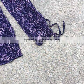 Women Leftover Stock Fashion Long Sleeve Boat Neck Full Print t -shirt photo-2