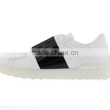 Adult White Black Leather Sneakers Shoe Liquidation Closeouts photo-3
