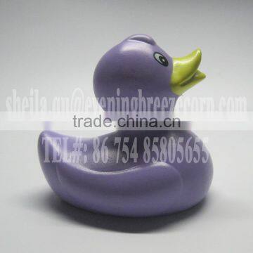 8cm promotional purple plastic duck , floating purple vinyl duck, purple duck bath toy