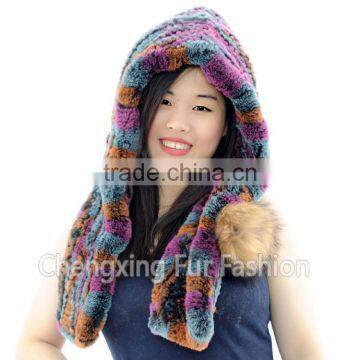 CX-C-242G New Design Earflap Fashion Rex Rabbit Fur Hats and Caps photo-4
