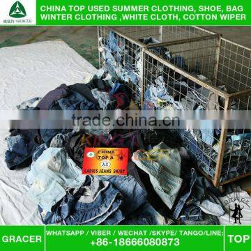 Made In China Stock Bales Of Ladies Jeans Skirt Wholesale Used Clothing photo-4