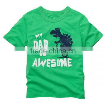 2014 factory price good quality boy cotton jersey for kids boy dinasaur printing t-shirt