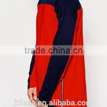 2016 Summer Fashion Men Hip Hop Style 50 Coton / 50 Polyester Longline Long Sleeve T-shirt OEM photo-3