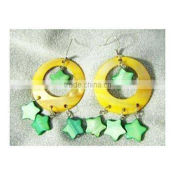 fashion earring, dangle earring, charming earring, shell jewelry