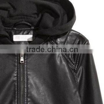 Manufacturer Price Custom Motorcycle Kids Leather Jacket Boys photo-6