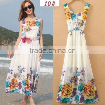 Fashion Women Long Chiffon Maxi Dress Summer Beach Dress photo-4