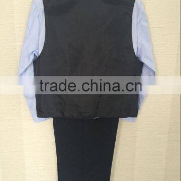 Latest Design High Quality China Formal Boy Vest Waistcoat Suit Factory photo-5