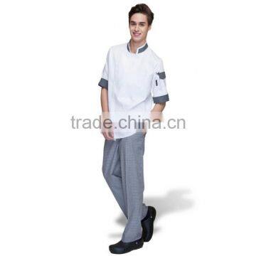 Juqian New Fashion Man Chef's Short Sleeve Jacket Restaurant & Hotel Kitchen Chef Uniform Colors photo-2