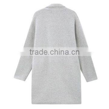 2018 Latest Fashion Lapel Collar Button Down Woolen Cardigan for Woman photo-3