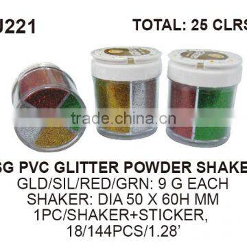 4 COLOR 9G POLYESTER GLITTER POWDER SET