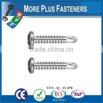 Made in Taiwan ALL METAL Tek Screws Pan Head Self Drilling