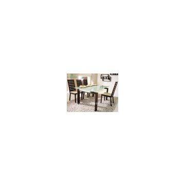 6 seats tempered glass dining table WC-BT148