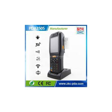 Wireless Handheld PDA Barcode scanner , Handheld industrial PDA terminal with built in thermal printer QR code scanner