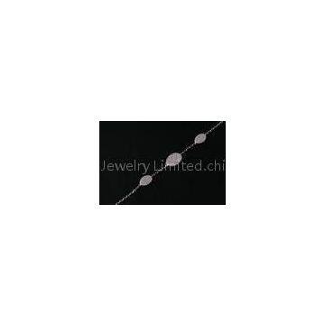 Cubic Zirconia Jewellery Silver CZ Bracelet with micro setting , Nickel Free CSB0569