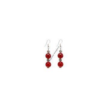 red coral earrings