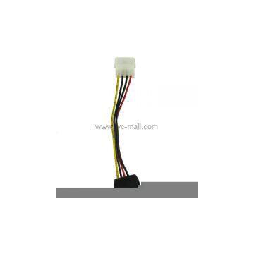Serial SATA 15 pin Male to 4 pin Male Cable(15cm)