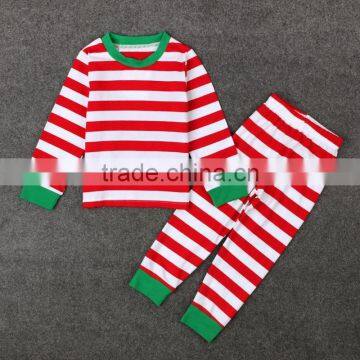 Family christmas pajamas baby stripe boutique suit designs photo children clothing sets