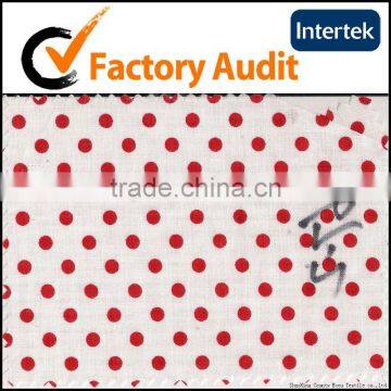 100%cotton middle red dot fabric in stock