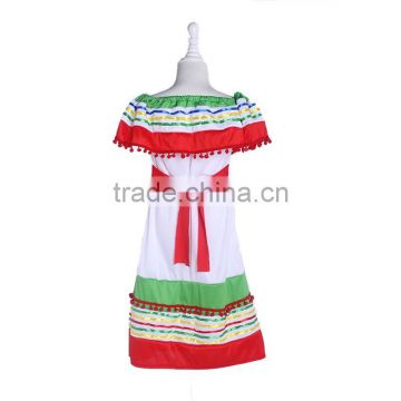 Carnival costume for girls long princess dress sales from yiwu youdi Mexico style dress