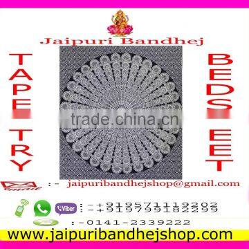 Jaipuri Bandhej Cotton Mandala Table Mat