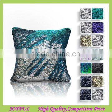 Double color Magical Shine pillow case cushion cover mermaid sequins pillow 40cm