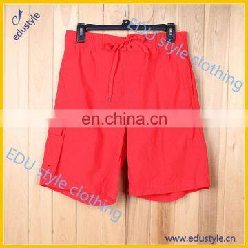 Wholesale Custom No Logo Red Polyester Mens Running Shorts