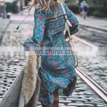 2018 Hot Sale Bohemia Style Woman Maxi Lady Dress photo-3
