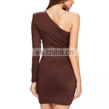 Fashiion New Design One Shoulder Evening Bandage Bodycon Women Party Dress photo-4