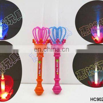 Latest musical flashing fiber optic magic spinner toys for children