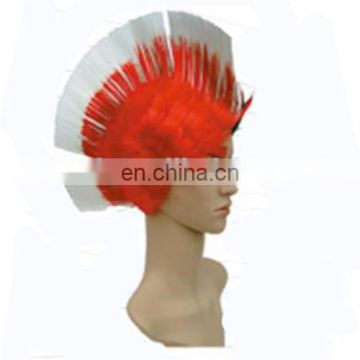 MCW-0431 Party Masquerade synthetic short red and white Punk wig for man