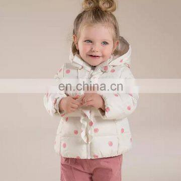 T-GC010 2016 Girls Winter Polka Dot Printed High Fashion Warm Coat photo-4