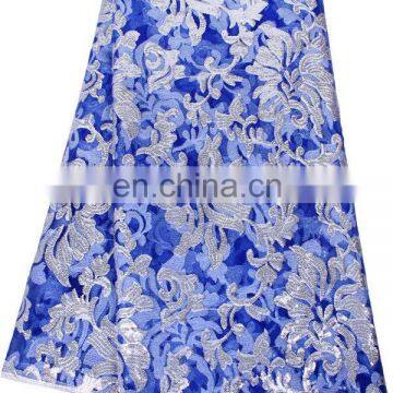 2014 hot sale blue dry lace fabric