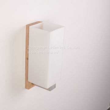 Elegant Wood Design Wall Lamp wall light with Glass covering