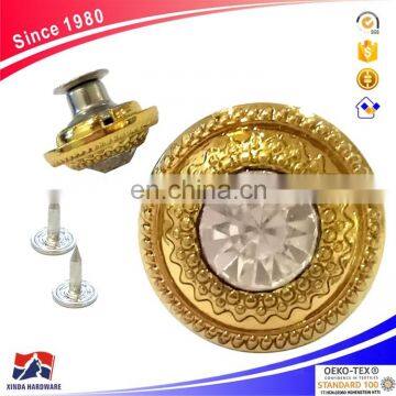 Chinese manufacturers couture sewing jeans coat/metal diamond button