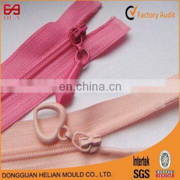 Kinds of nylon 3# zipper polyester with heart shape zipper puller