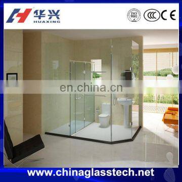 CE certificate unbreakabe tempered glass plastic folding door for bathroom