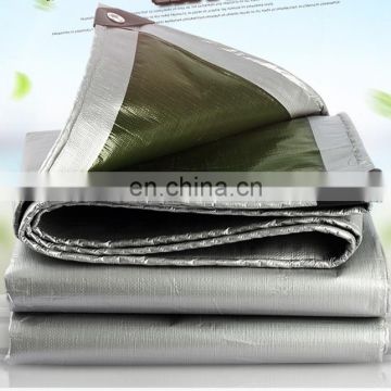 silver/green color pe tarpaulin for coverage use