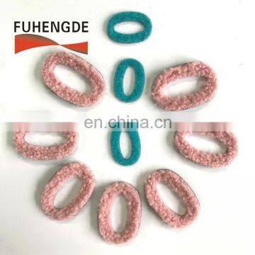 Green Iron on Towelling and Fabric Embroidery Patch Letters With Hook Loop Backing Fastening photo-4