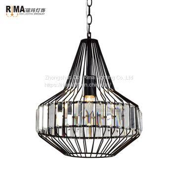 RM5129 Iron Pendant Light Interior Decorative Cage Industrial Vintage Pendant Lamps