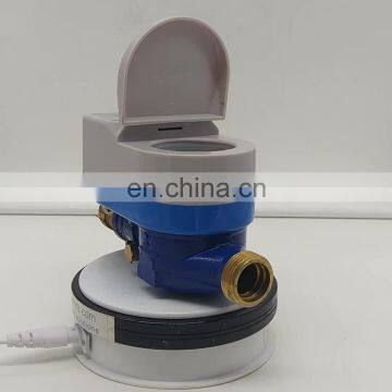 DN15 prepay brass body wireless remote  water meter pulse sensor