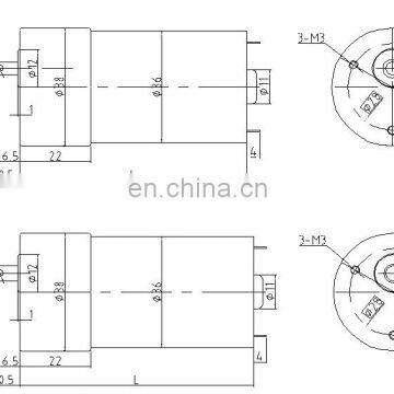 24V 110W Reducer Motor With Gearbox Low Rpm DC Gear Motor BMM226M photo-3
