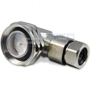 DIN Male Right Angle connector for 1/2’’ Super flexible RF cable RF Coaxial Connector