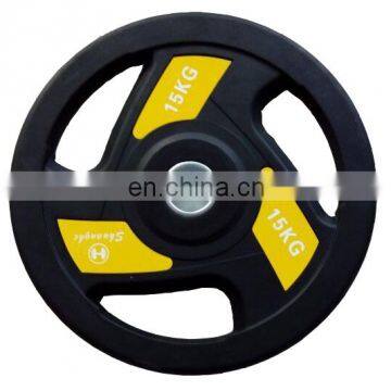Commercial Gym Fitness Equipment Barbell Disc With Three Holes Wholesale