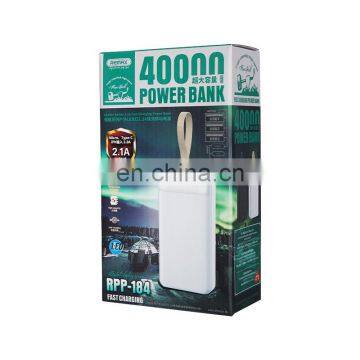 Remax Portable Mobile Phone Battery Charger Smart Universal 40000mAh 10W 5V / 2.1A Faster Charging Power Bank photo-2