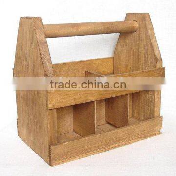 Custom made antique wooden beer carrier,vintage wooden wine carrier