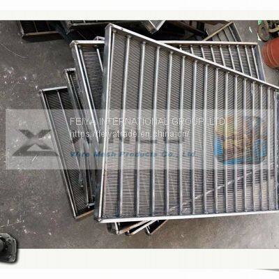 Сваренная клиновидно-волнистая проволочная сетчатая пластина, надежные клиновидно-волнистые проволочные сетчатые панели Johnson, антиабразивные клиновидно-волнистые проволочные листы photo-2