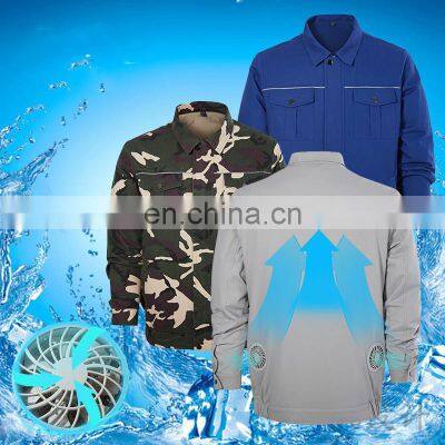 Outdoor Cool Fishing Clothes USB Charge Interface Air-Conditioned Clothing Worker Wear Air Conditional Men's Fan Cooling Jacket photo-2